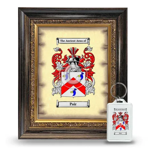 Pair Framed Coat of Arms and Keychain - Heirloom