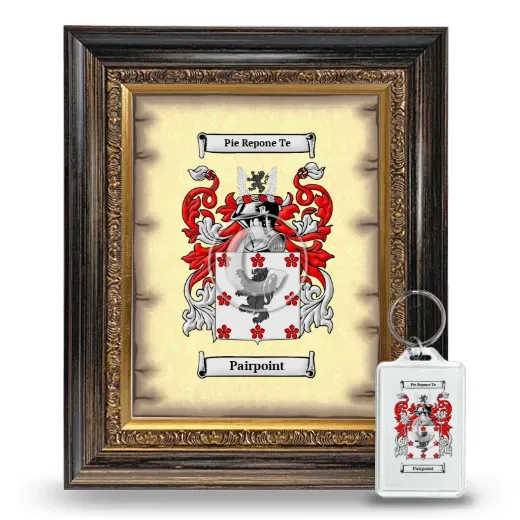 Pairpoint Framed Coat of Arms and Keychain - Heirloom