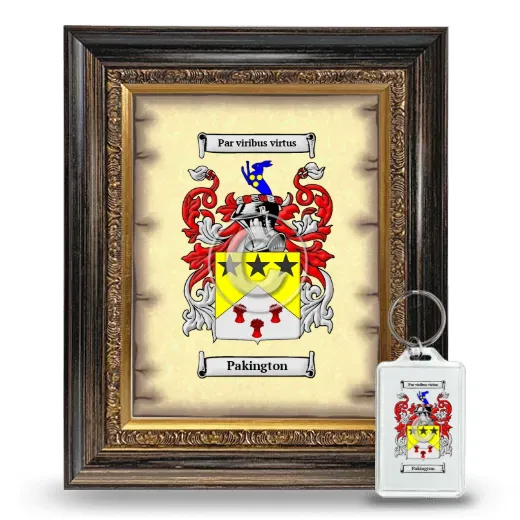 Pakington Framed Coat of Arms and Keychain - Heirloom