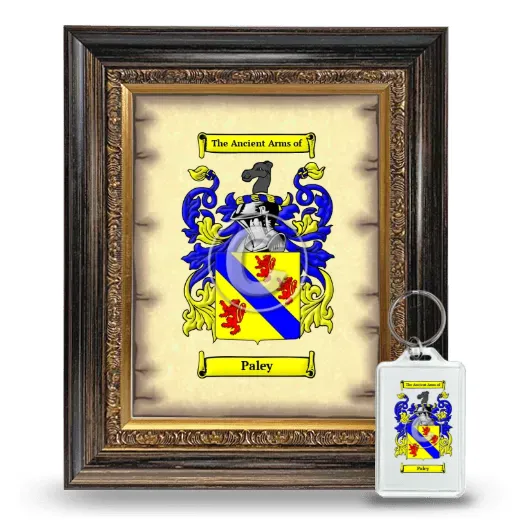 Paley Framed Coat of Arms and Keychain - Heirloom