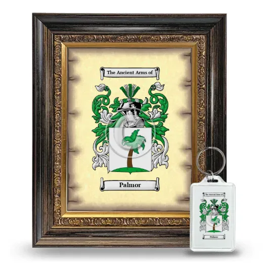 Palmor Framed Coat of Arms and Keychain - Heirloom