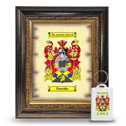 Pancake Framed Coat of Arms and Keychain - Heirloom