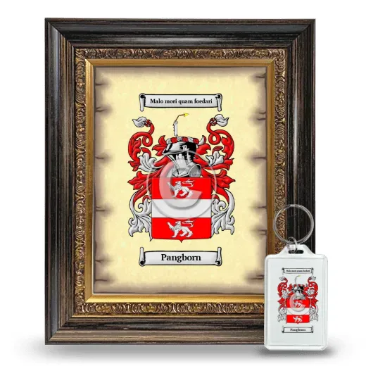 Pangborn Framed Coat of Arms and Keychain - Heirloom