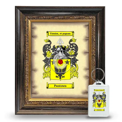Pantown Framed Coat of Arms and Keychain - Heirloom