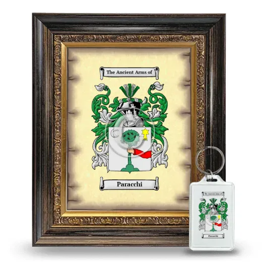 Paracchi Framed Coat of Arms and Keychain - Heirloom