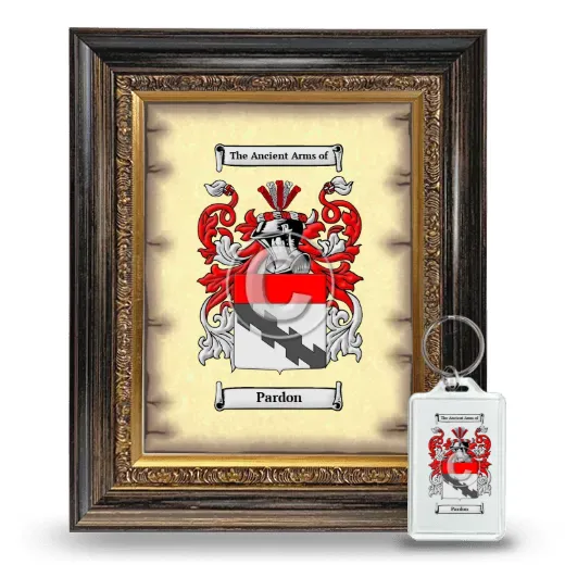 Pardon Framed Coat of Arms and Keychain - Heirloom