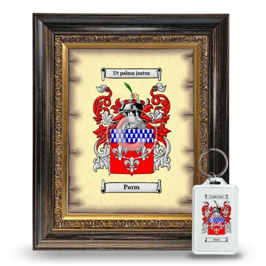 Parm Framed Coat of Arms and Keychain - Heirloom
