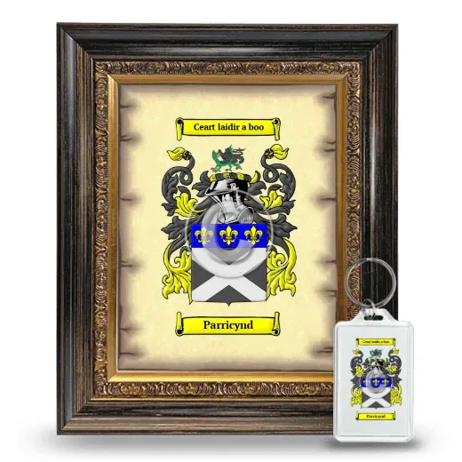 Parricynd Framed Coat of Arms and Keychain - Heirloom