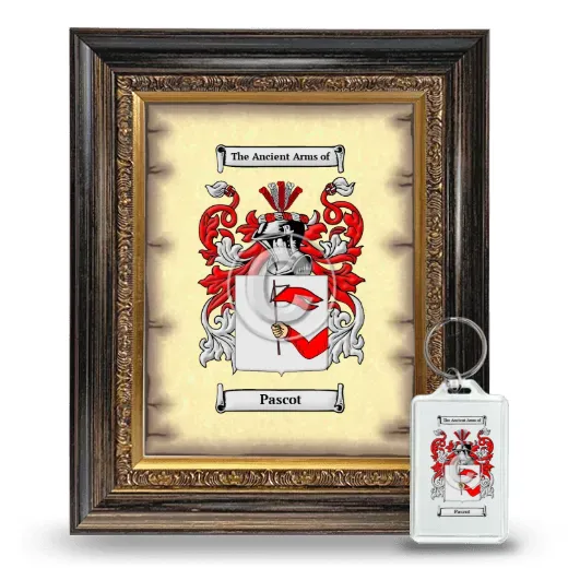 Pascot Framed Coat of Arms and Keychain - Heirloom
