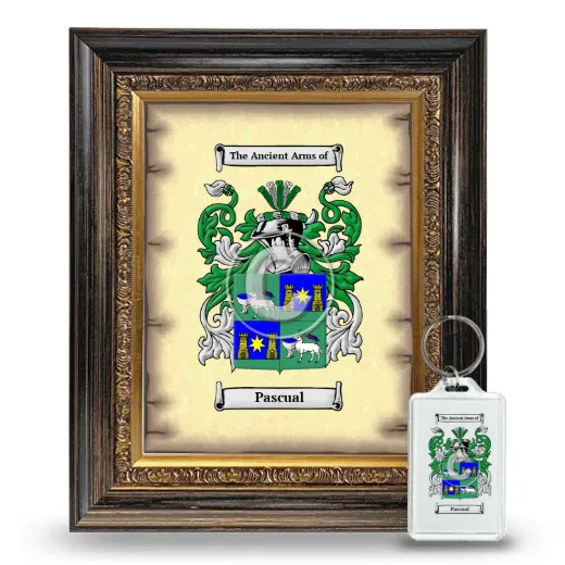 Pascual Framed Coat of Arms and Keychain - Heirloom