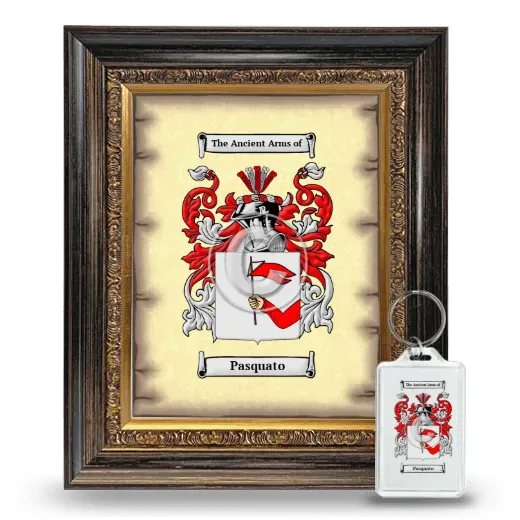 Pasquato Framed Coat of Arms and Keychain - Heirloom