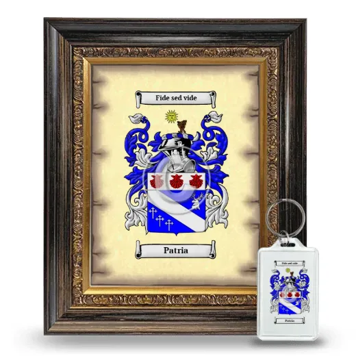 Patria Framed Coat of Arms and Keychain - Heirloom