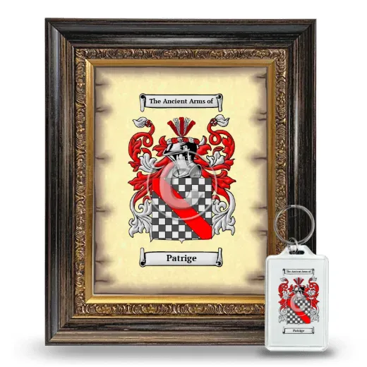 Patrige Framed Coat of Arms and Keychain - Heirloom