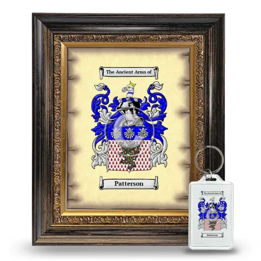 Patterson Framed Coat of Arms and Keychain - Heirloom