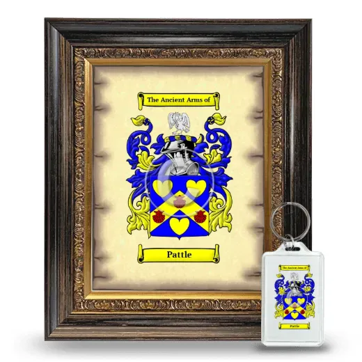 Pattle Framed Coat of Arms and Keychain - Heirloom