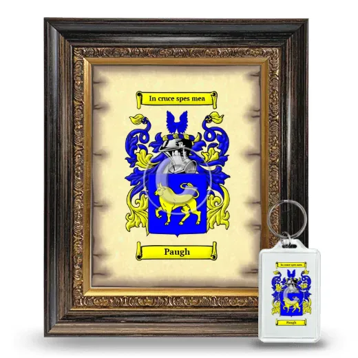 Paugh Framed Coat of Arms and Keychain - Heirloom