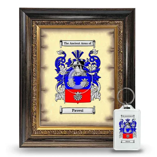 Pavesi Framed Coat of Arms and Keychain - Heirloom