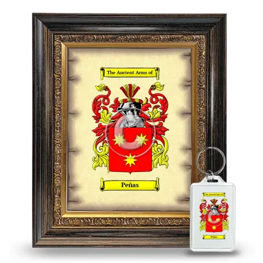 Peñas Framed Coat of Arms and Keychain - Heirloom