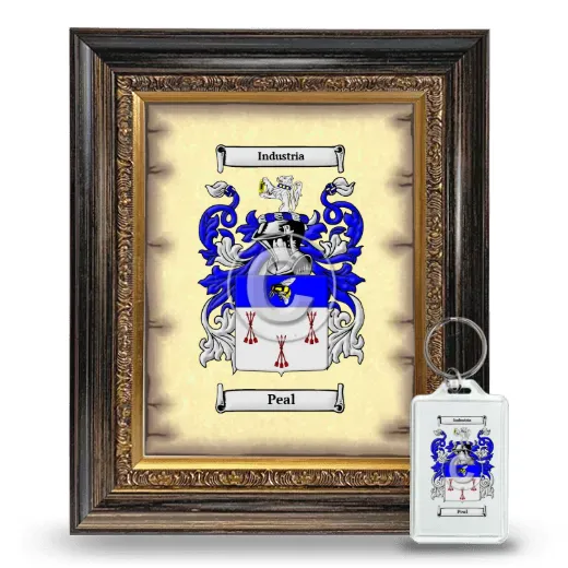 Peal Framed Coat of Arms and Keychain - Heirloom