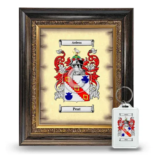 Peat Framed Coat of Arms and Keychain - Heirloom
