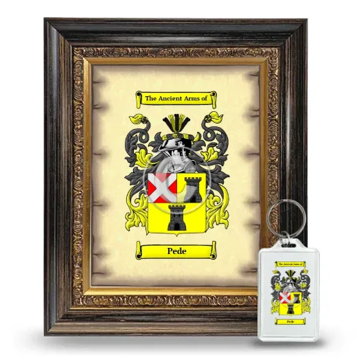 Pede Framed Coat of Arms and Keychain - Heirloom