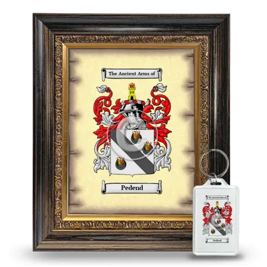 Pedend Framed Coat of Arms and Keychain - Heirloom