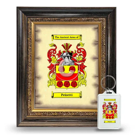 Peiretti Framed Coat of Arms and Keychain - Heirloom