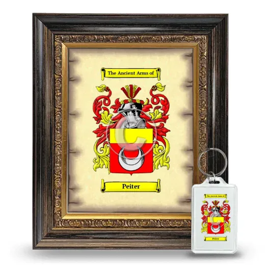 Peiter Framed Coat of Arms and Keychain - Heirloom