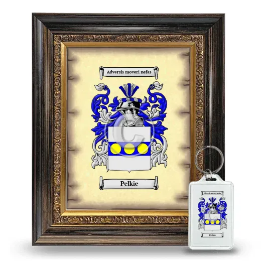Pelkie Framed Coat of Arms and Keychain - Heirloom