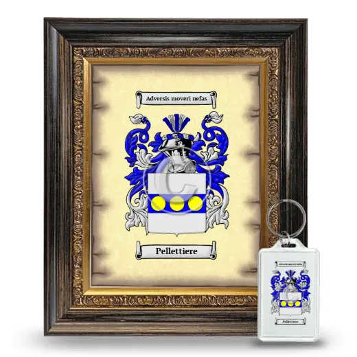 Pellettiere Framed Coat of Arms and Keychain - Heirloom