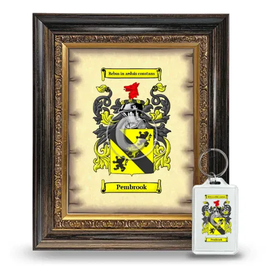 Pembrook Framed Coat of Arms and Keychain - Heirloom