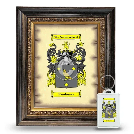 Pendarvas Framed Coat of Arms and Keychain - Heirloom