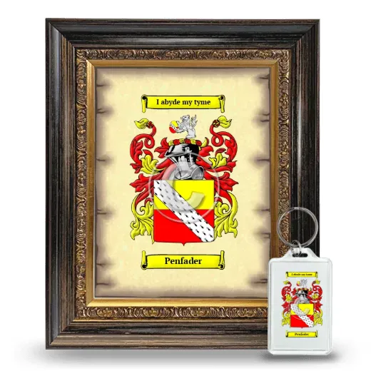 Penfader Framed Coat of Arms and Keychain - Heirloom