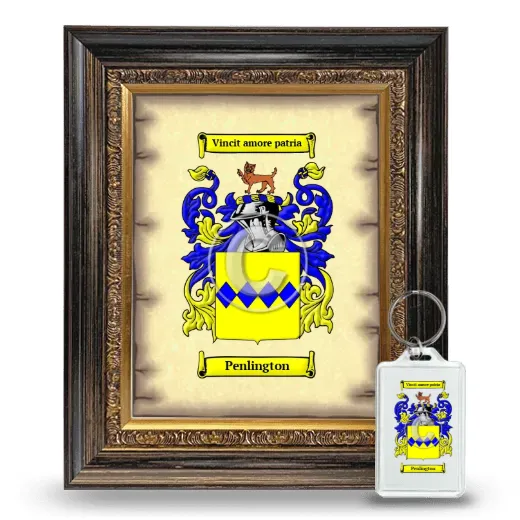 Penlington Framed Coat of Arms and Keychain - Heirloom