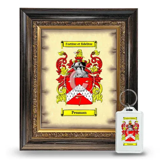 Penman Framed Coat of Arms and Keychain - Heirloom
