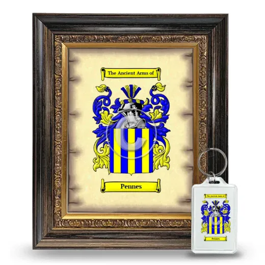 Pennes Framed Coat of Arms and Keychain - Heirloom