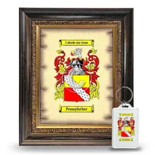 Pennyfather Framed Coat of Arms and Keychain - Heirloom