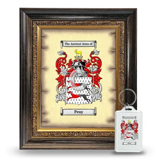 Peny Framed Coat of Arms and Keychain - Heirloom