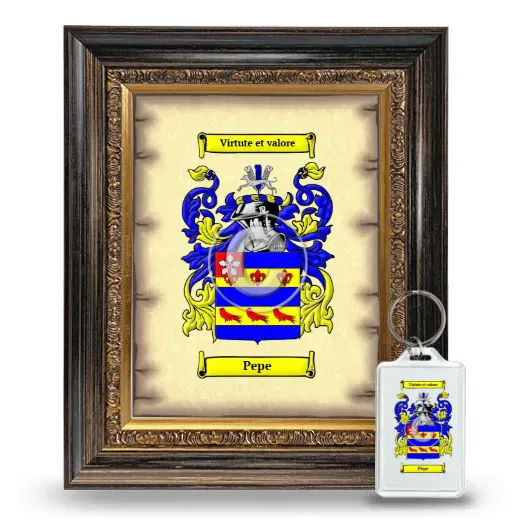 Pepe Framed Coat of Arms and Keychain - Heirloom