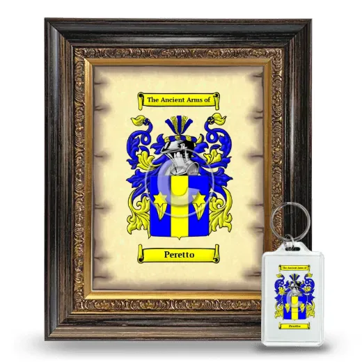 Peretto Framed Coat of Arms and Keychain - Heirloom