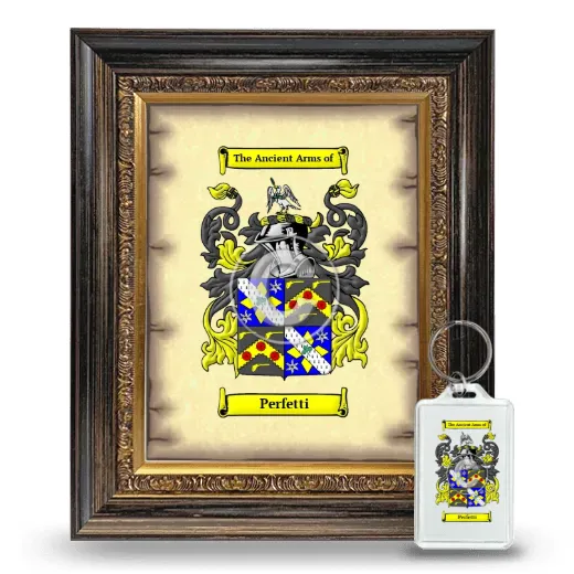 Perfetti Framed Coat of Arms and Keychain - Heirloom