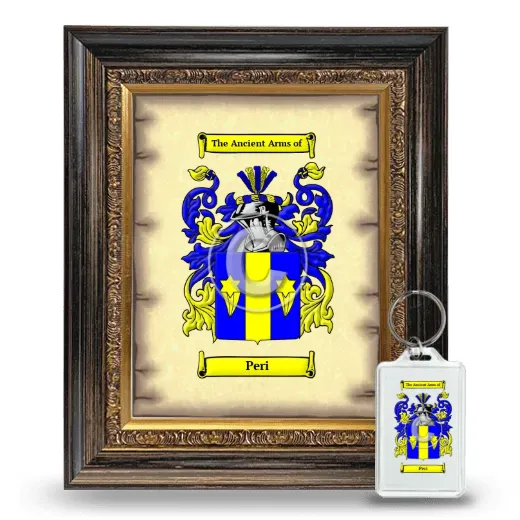 Peri Framed Coat of Arms and Keychain - Heirloom