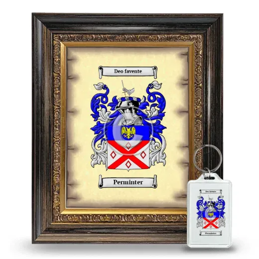 Perminter Framed Coat of Arms and Keychain - Heirloom