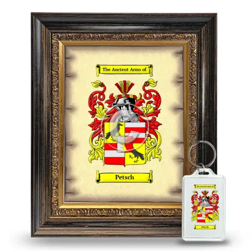 Petsch Framed Coat of Arms and Keychain - Heirloom
