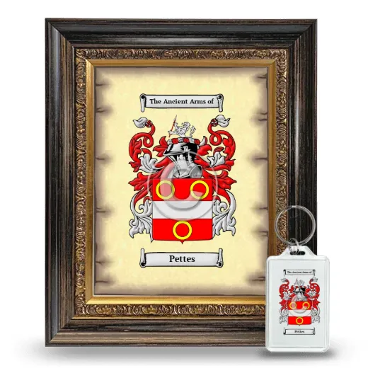 Pettes Framed Coat of Arms and Keychain - Heirloom