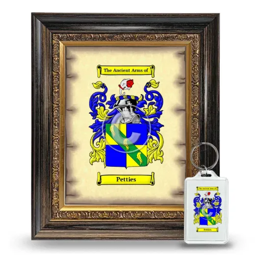 Petties Framed Coat of Arms and Keychain - Heirloom