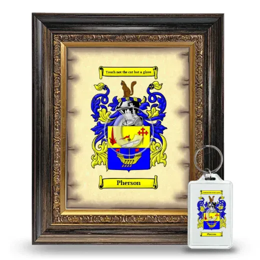 Pherson Framed Coat of Arms and Keychain - Heirloom