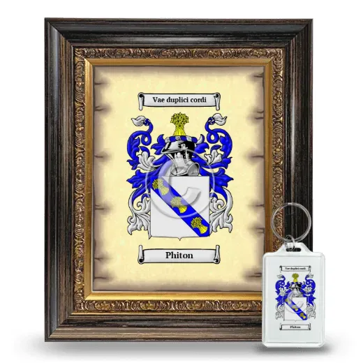 Phiton Framed Coat of Arms and Keychain - Heirloom