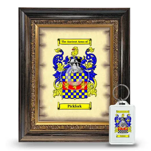 Pickfork Framed Coat of Arms and Keychain - Heirloom