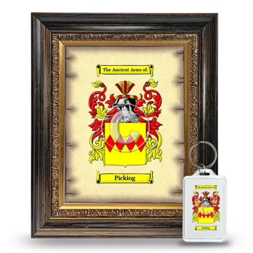 Picking Framed Coat of Arms and Keychain - Heirloom